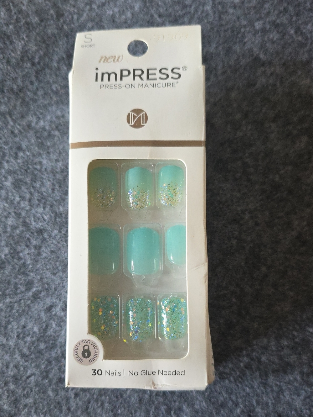 imPRESS Aqua Teal & Glitter Press-On Manicure Pack
